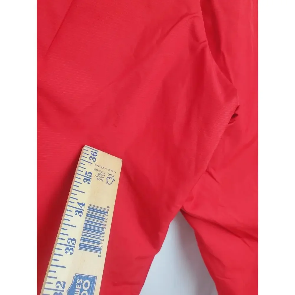 Adidas Pants Size L Vintage Y2K Mens Red Windbreaker Track Zip Leg Ruched 2006